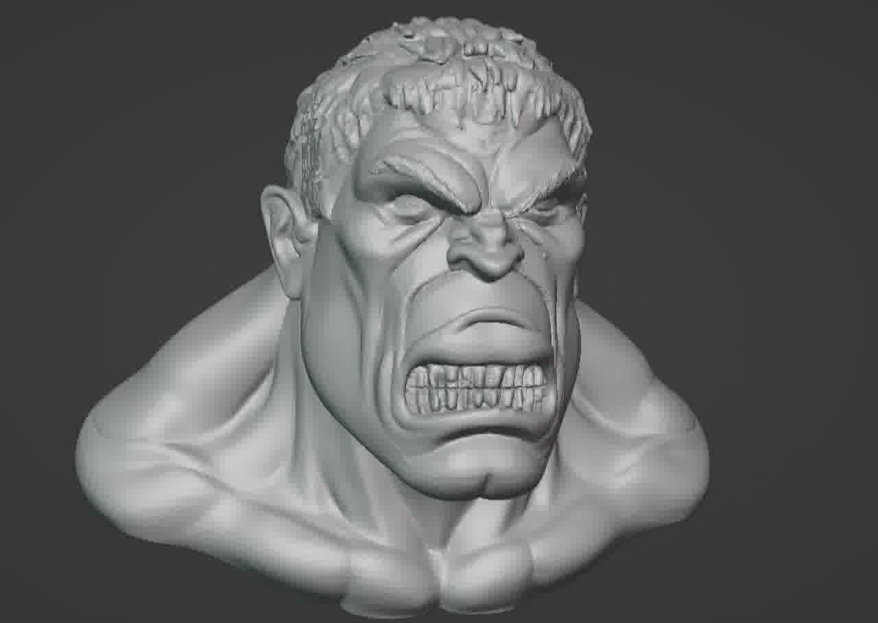 Hulk Bust 3D print model_51