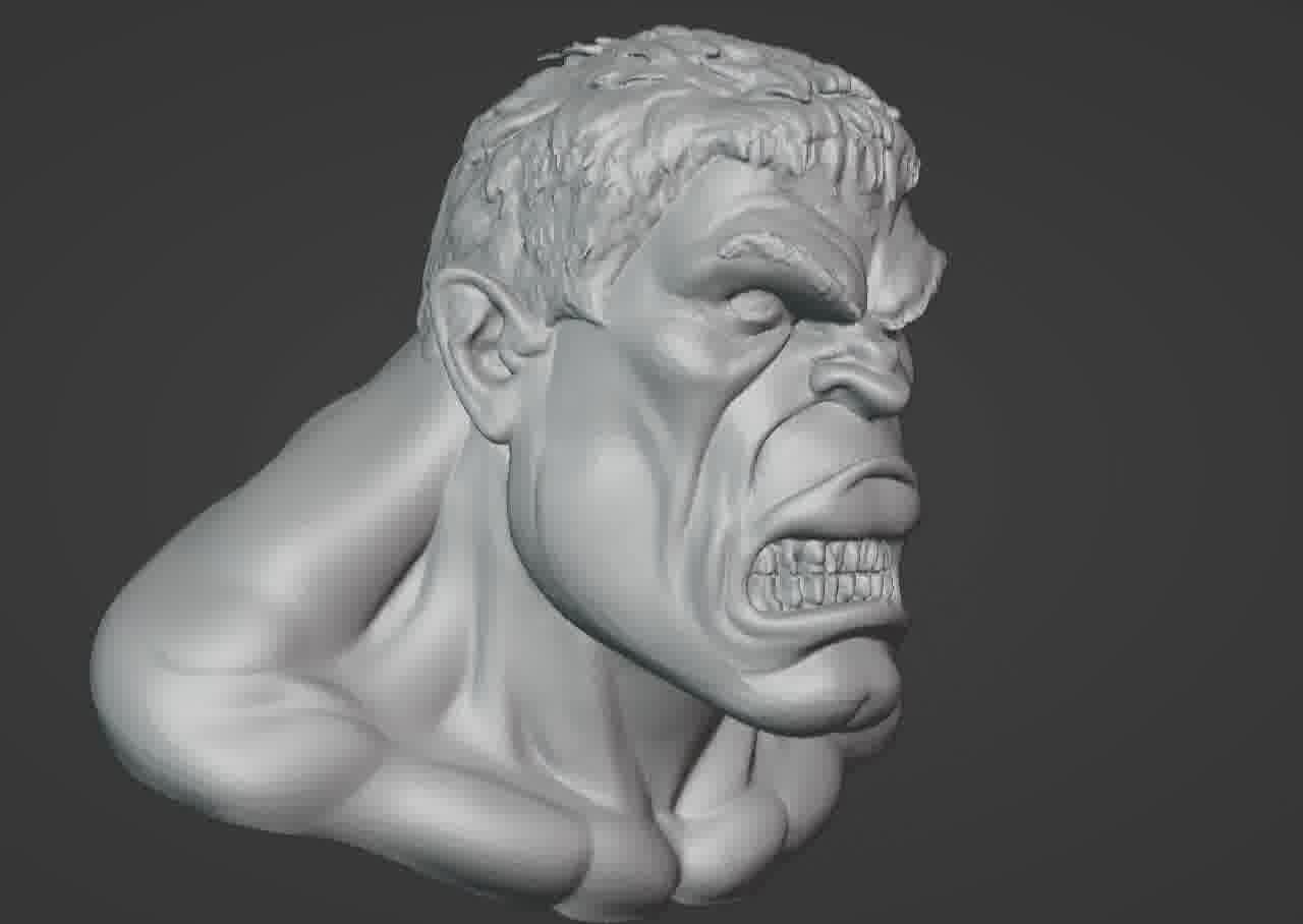 Hulk Bust 3D print model_54
