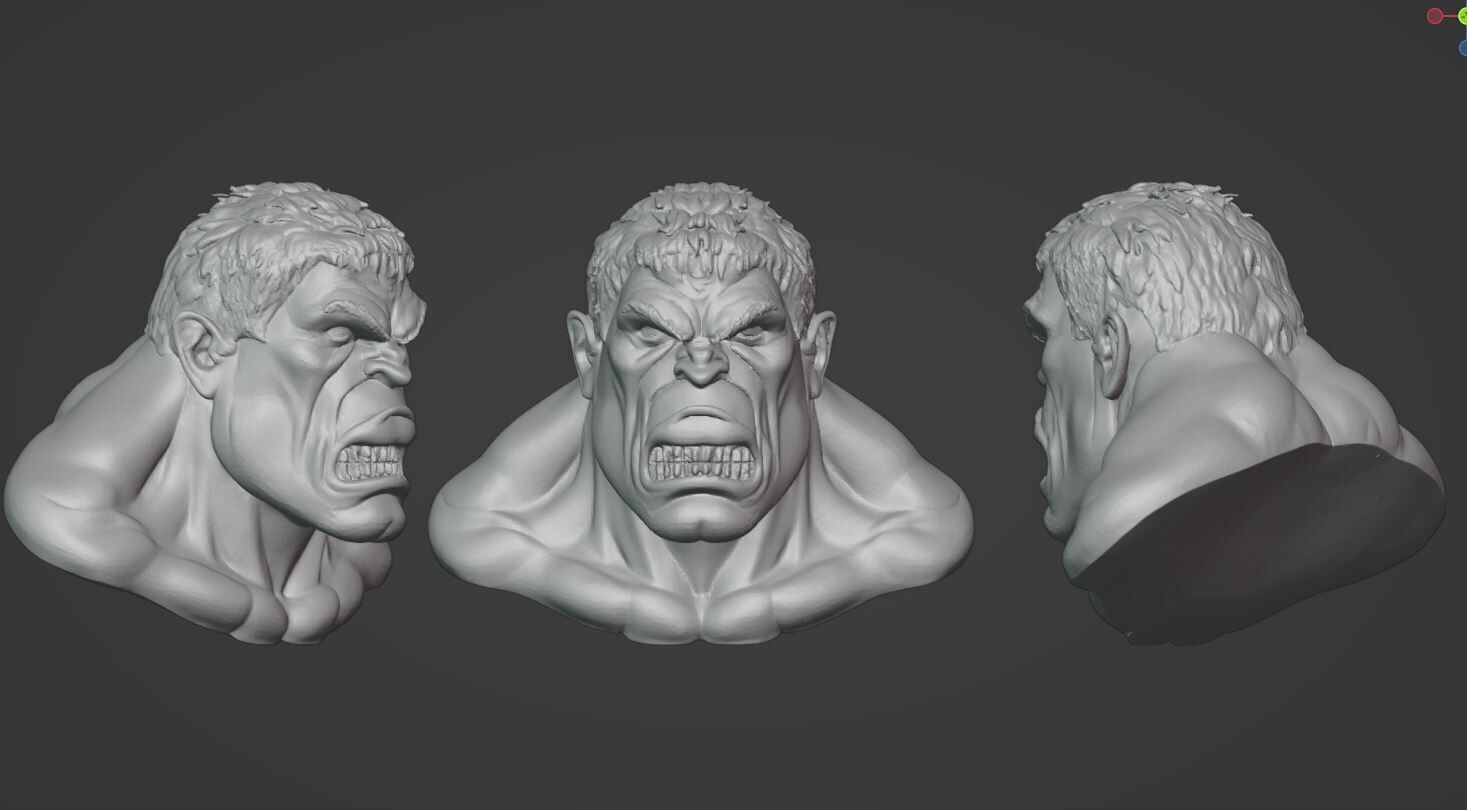 Hulk Bust 3D print model_70