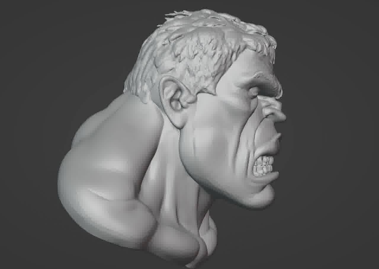 Hulk Bust 3D print model_17