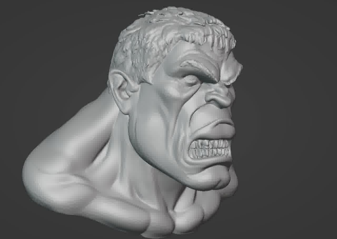 Hulk Bust 3D print model_12