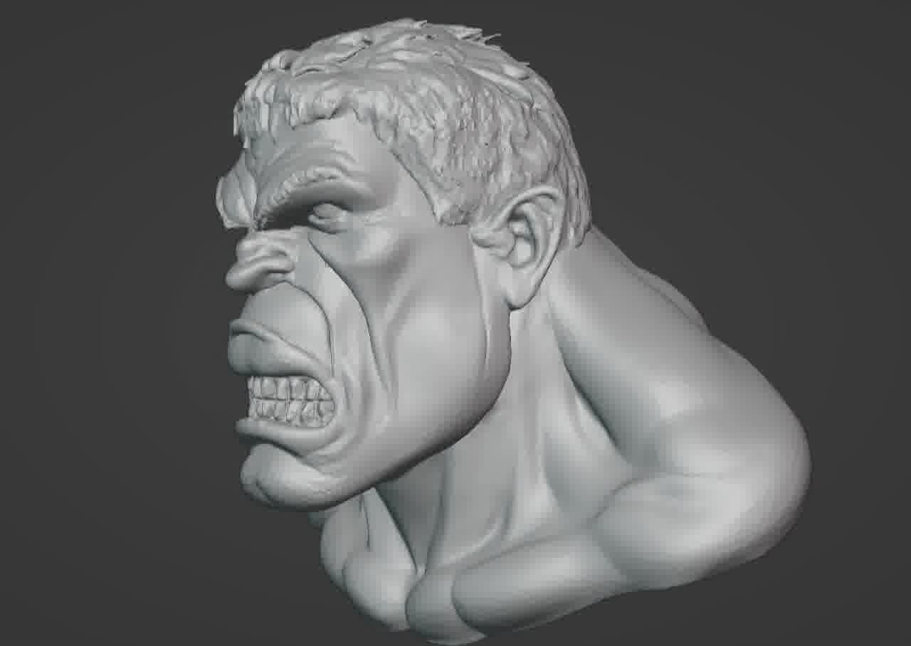 Hulk Bust 3D print model_43
