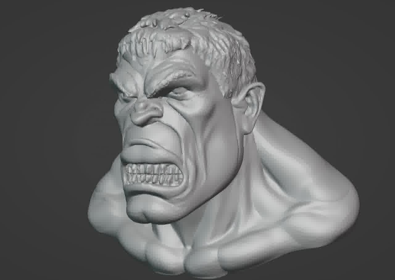 Hulk Bust 3D print model_46
