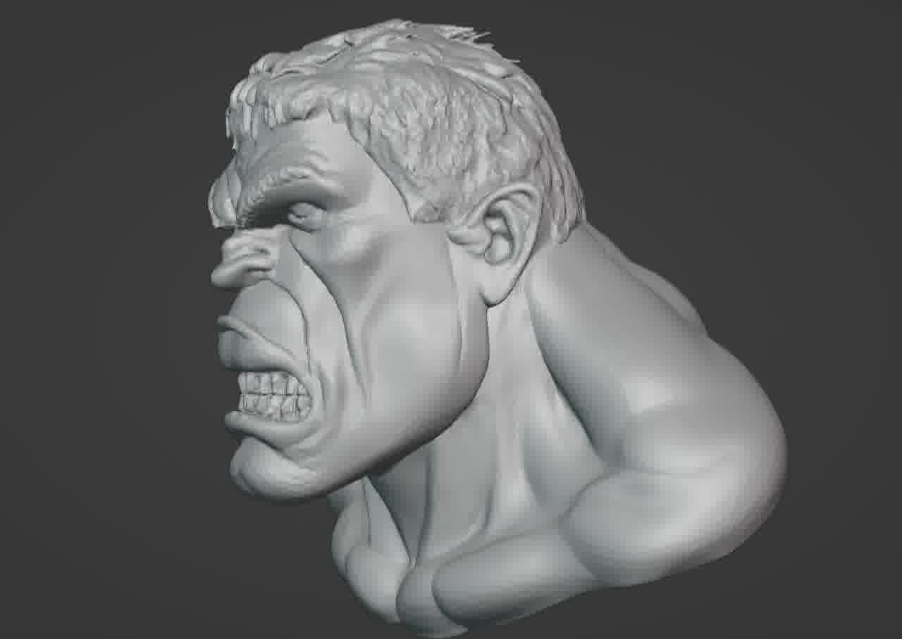 Hulk Bust 3D print model_42