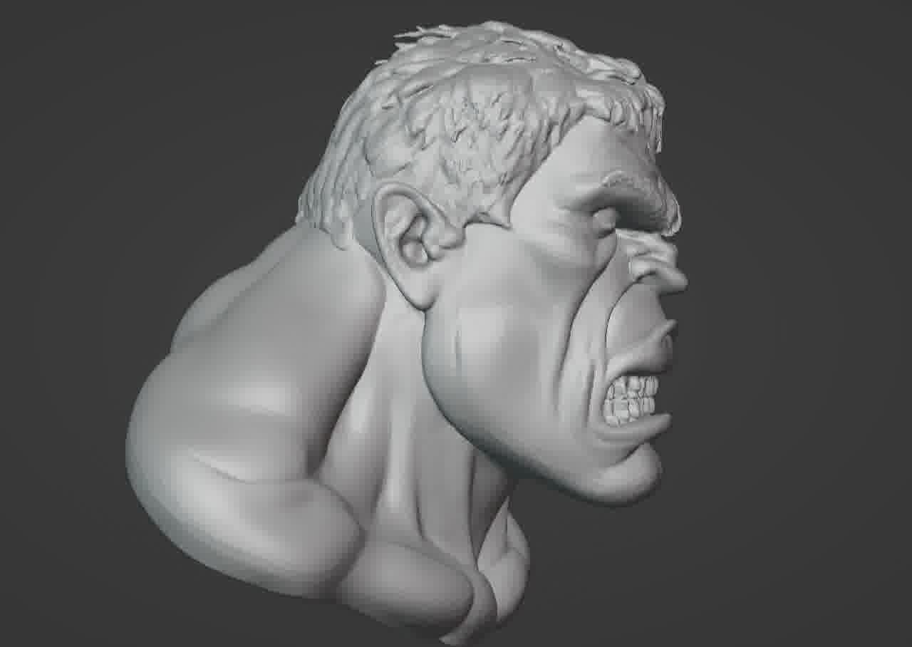Hulk Bust 3D print model_16