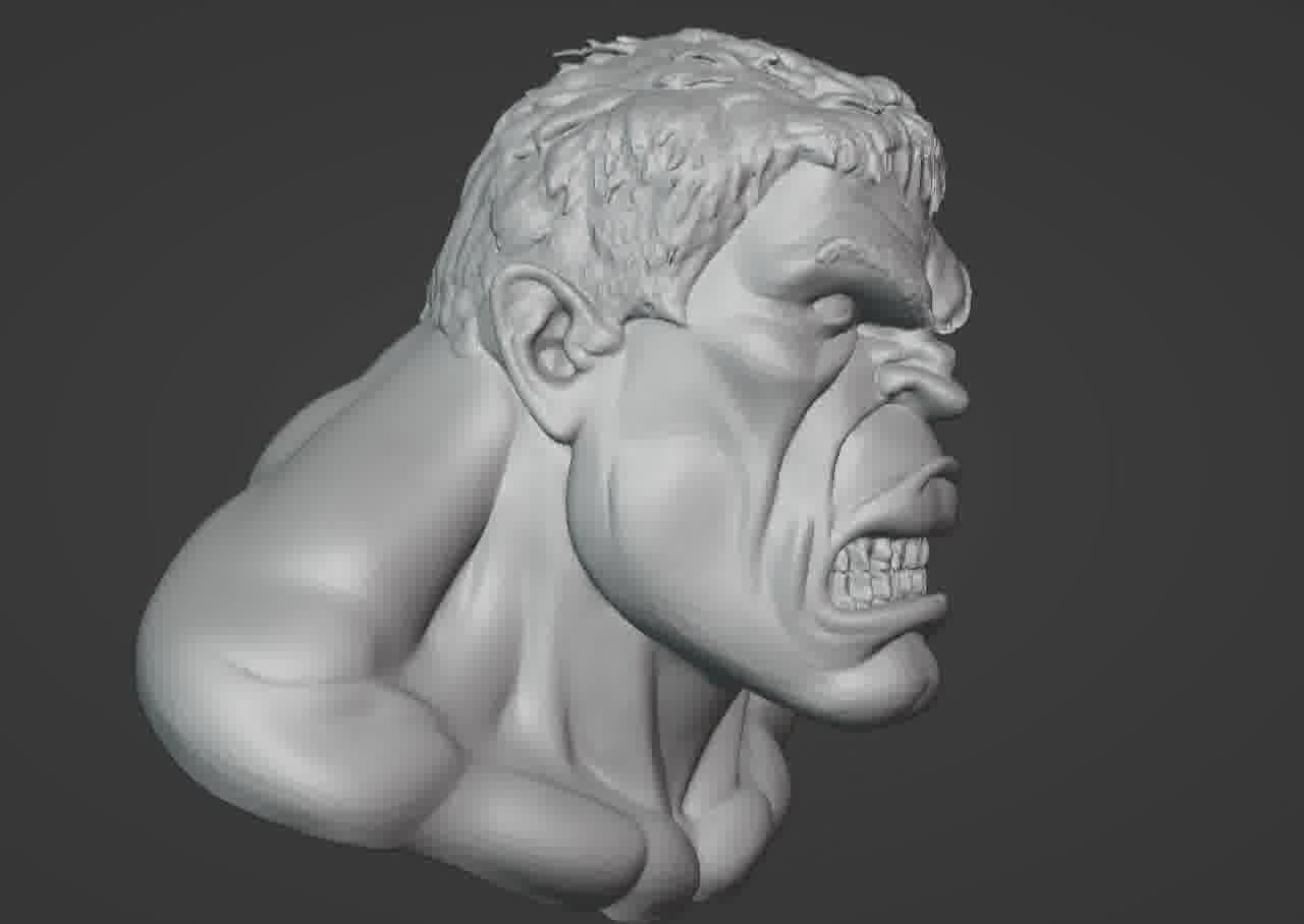 Hulk Bust 3D print model_15