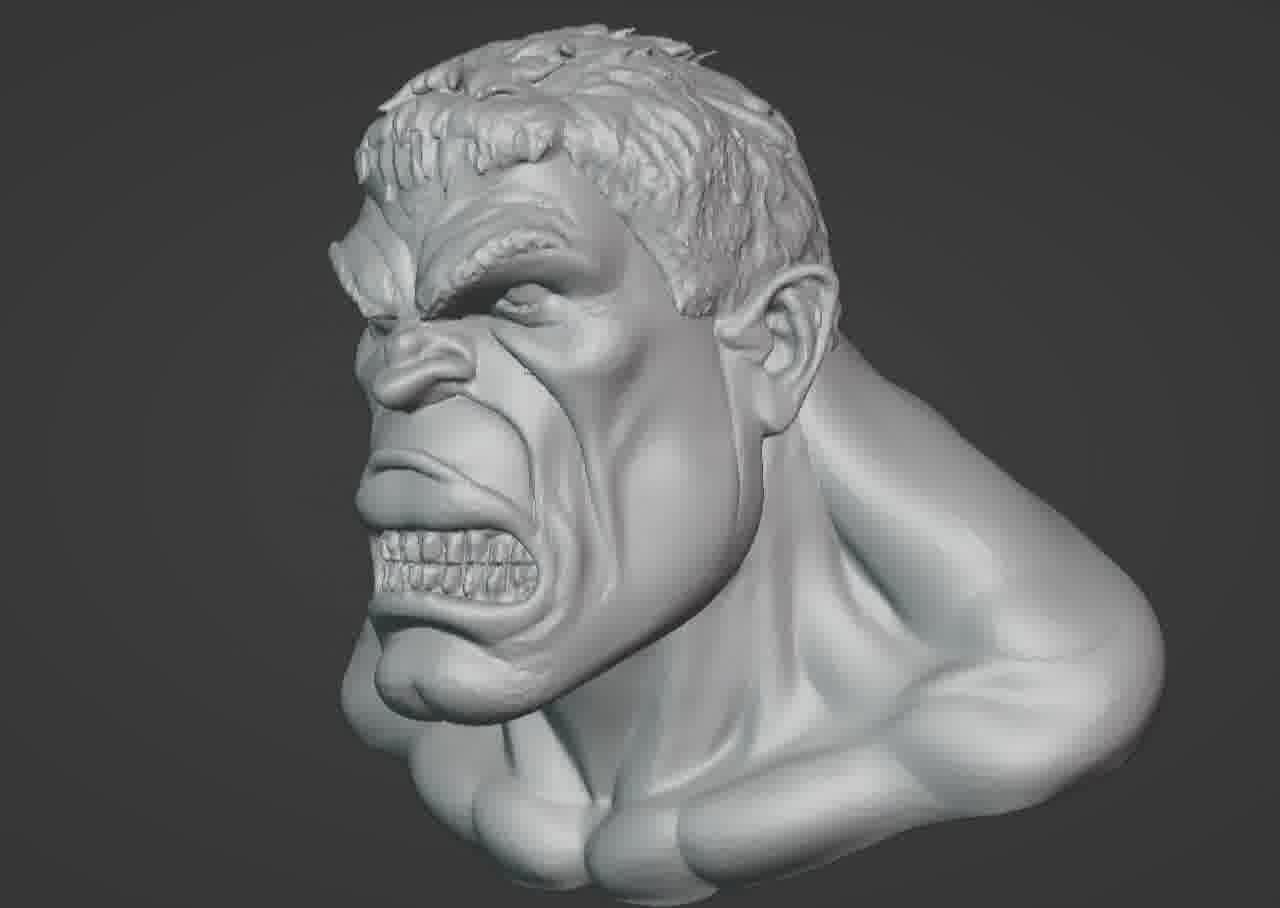 Hulk Bust 3D print model_45