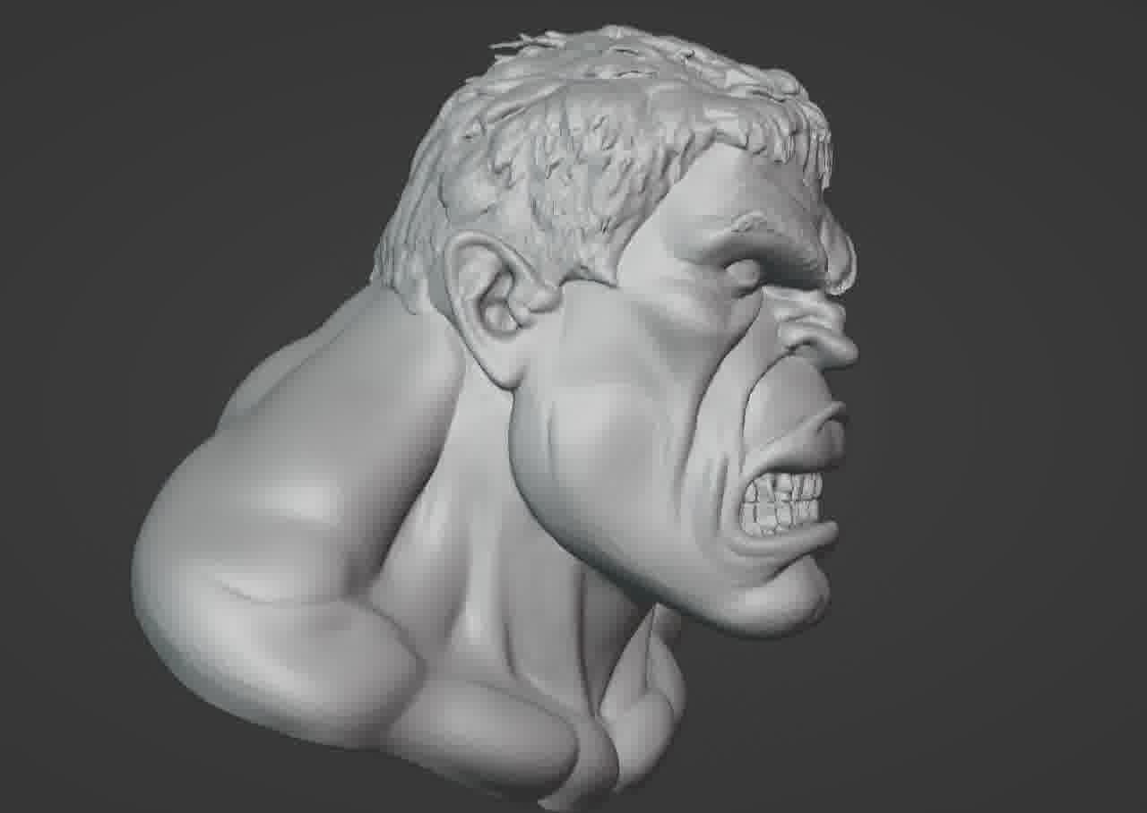 Hulk Bust 3D print model_57