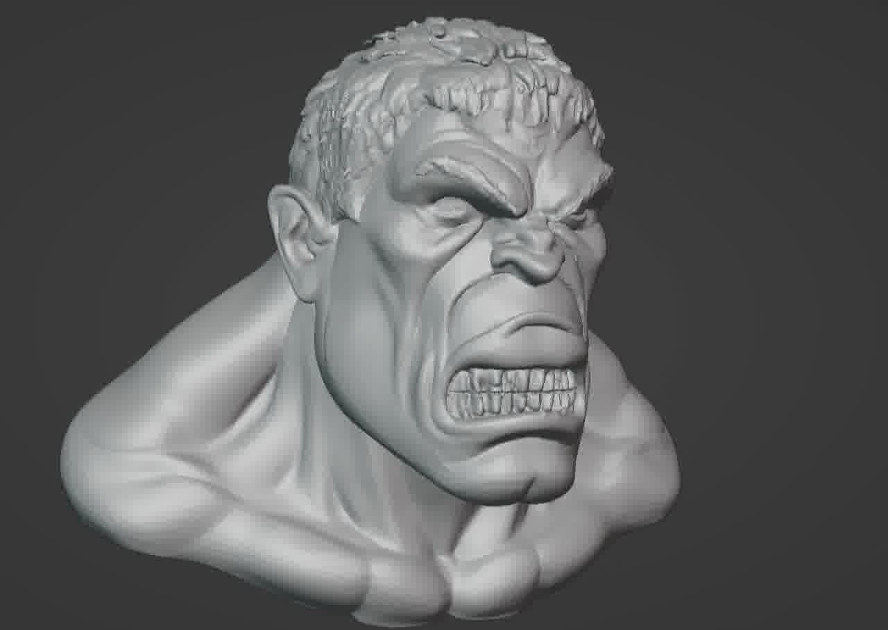 Hulk Bust 3D print model_52