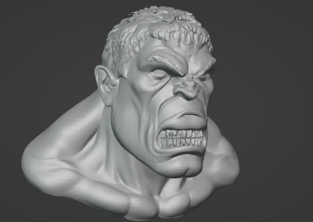 Hulk Bust 3D print model_10