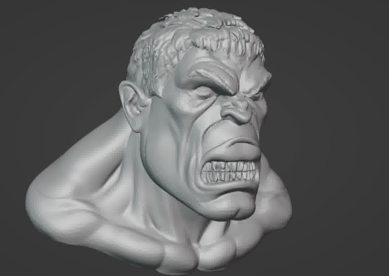 Hulk Bust 3D print model_53