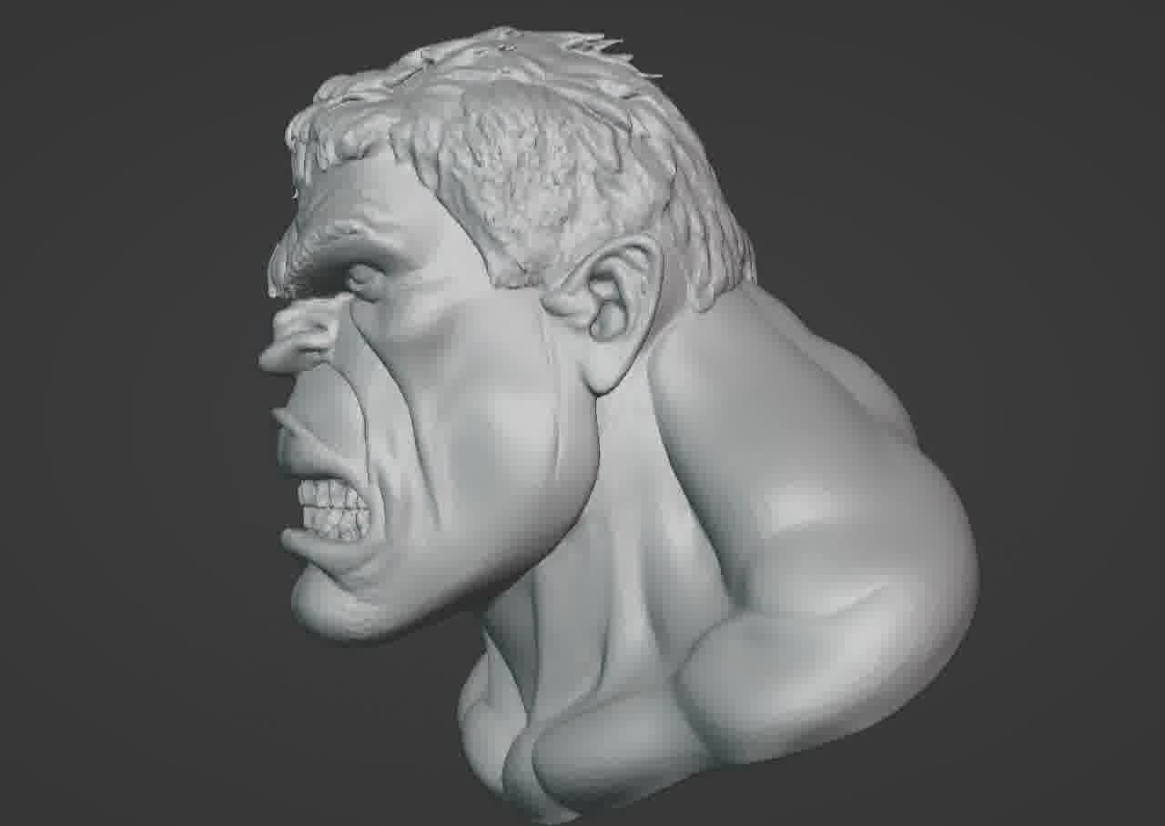 Hulk Bust 3D print model_41