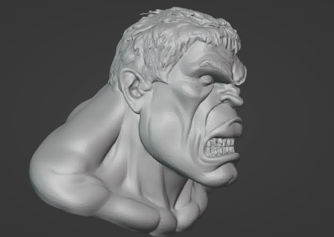 Hulk Bust 3D print model_14