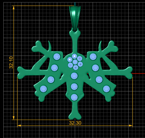 CHRISTMAS SNOWFLAKE PENDANT 3D PRINTABLE MODEL 3D print model_5
