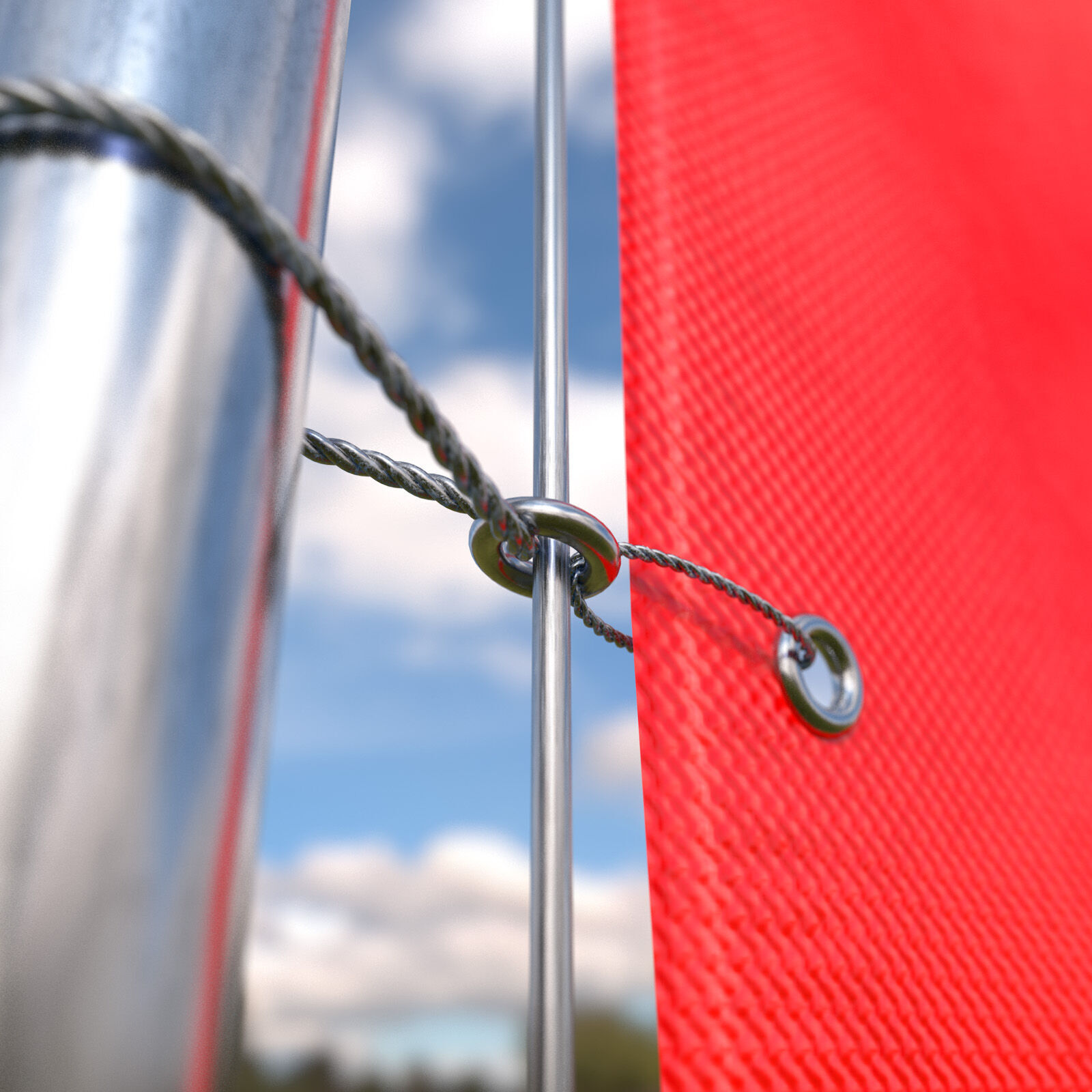 Flag North Korea animated loop 3D model_3