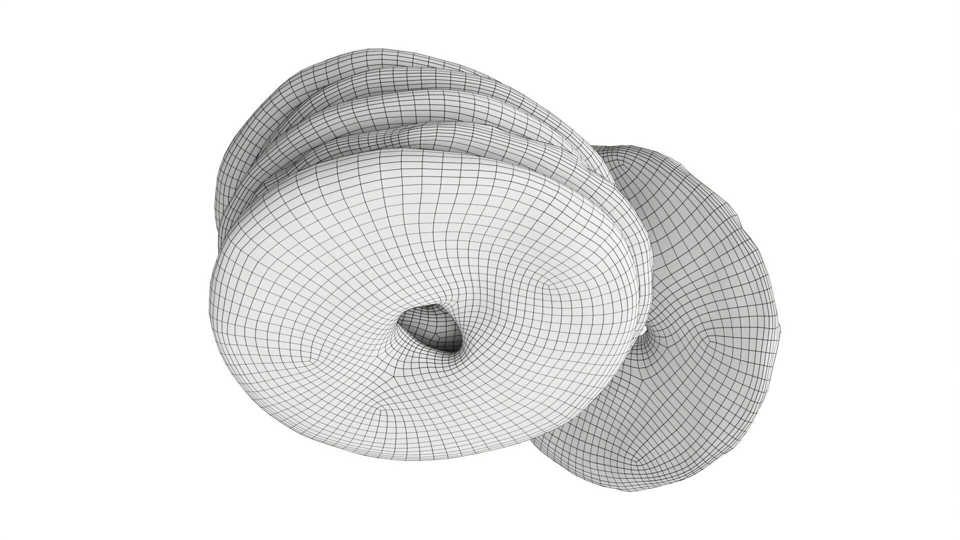 Crackers round Low-poly 3D model_7