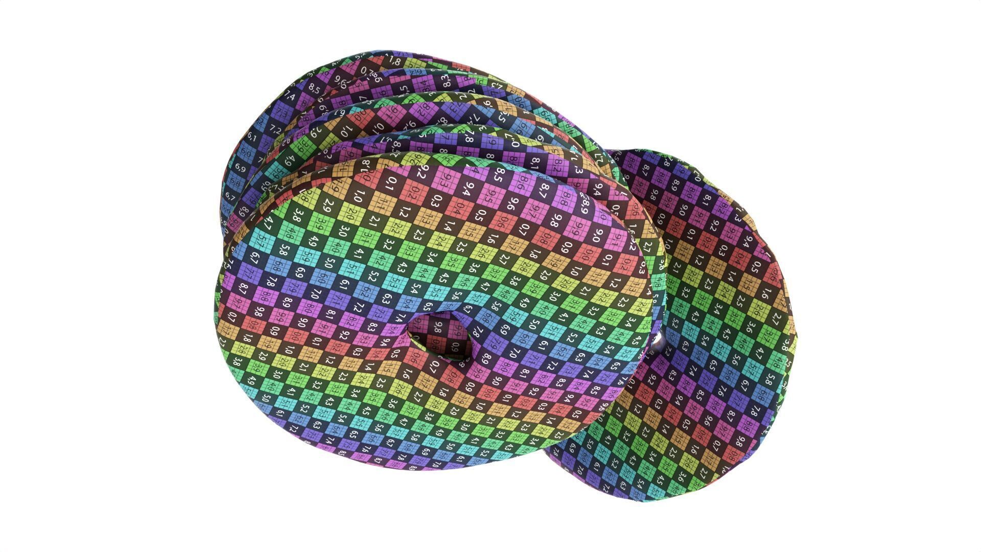 Crackers round Low-poly 3D model_9