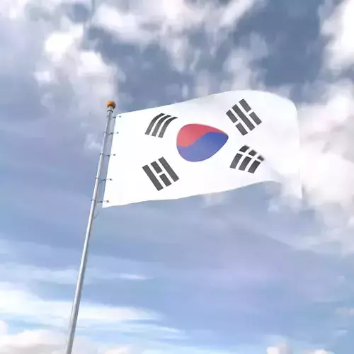 Flag South Korea animated loop