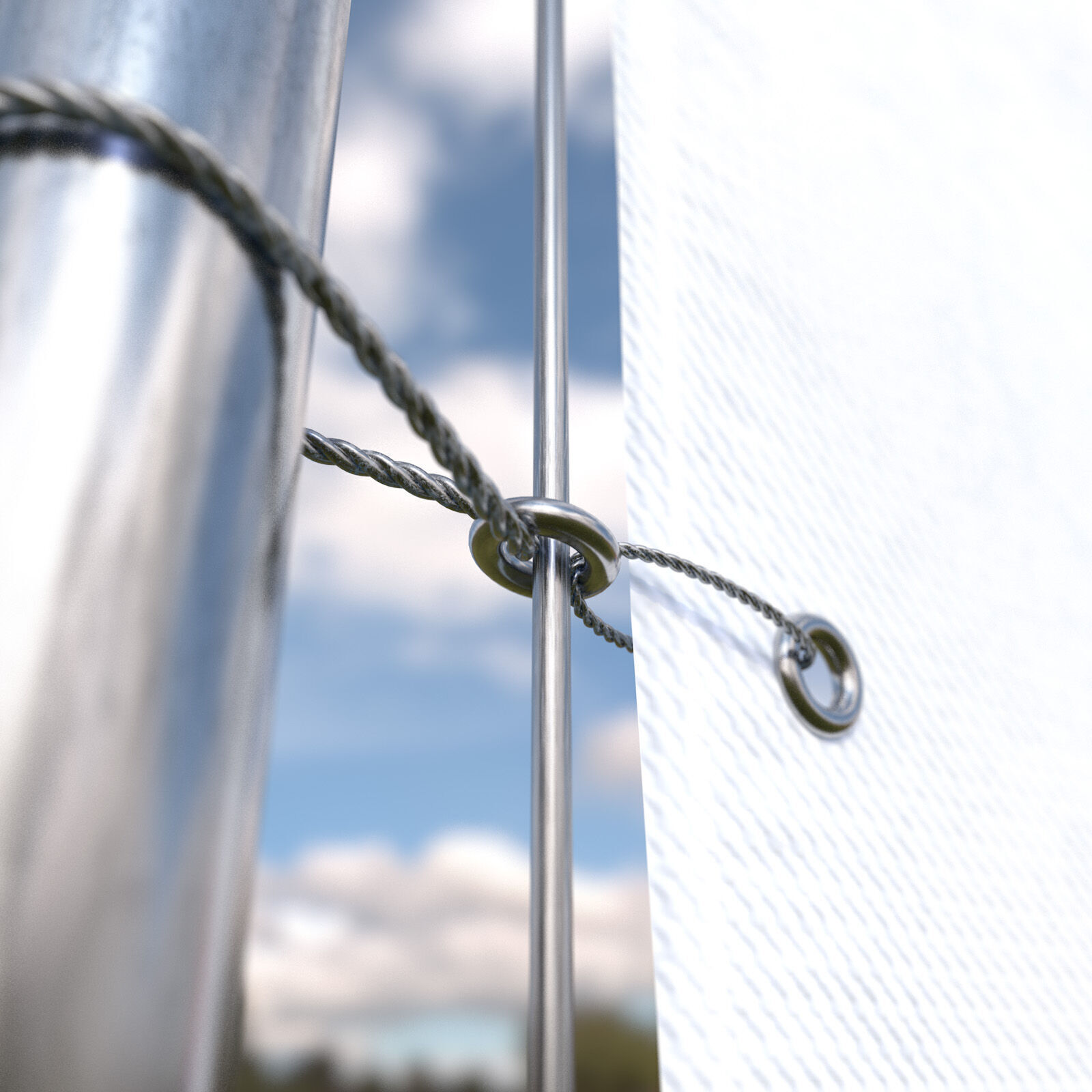 Flag South Korea animated loop 3D model_3