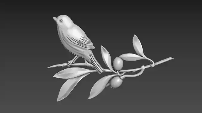 Olive Branch with bird