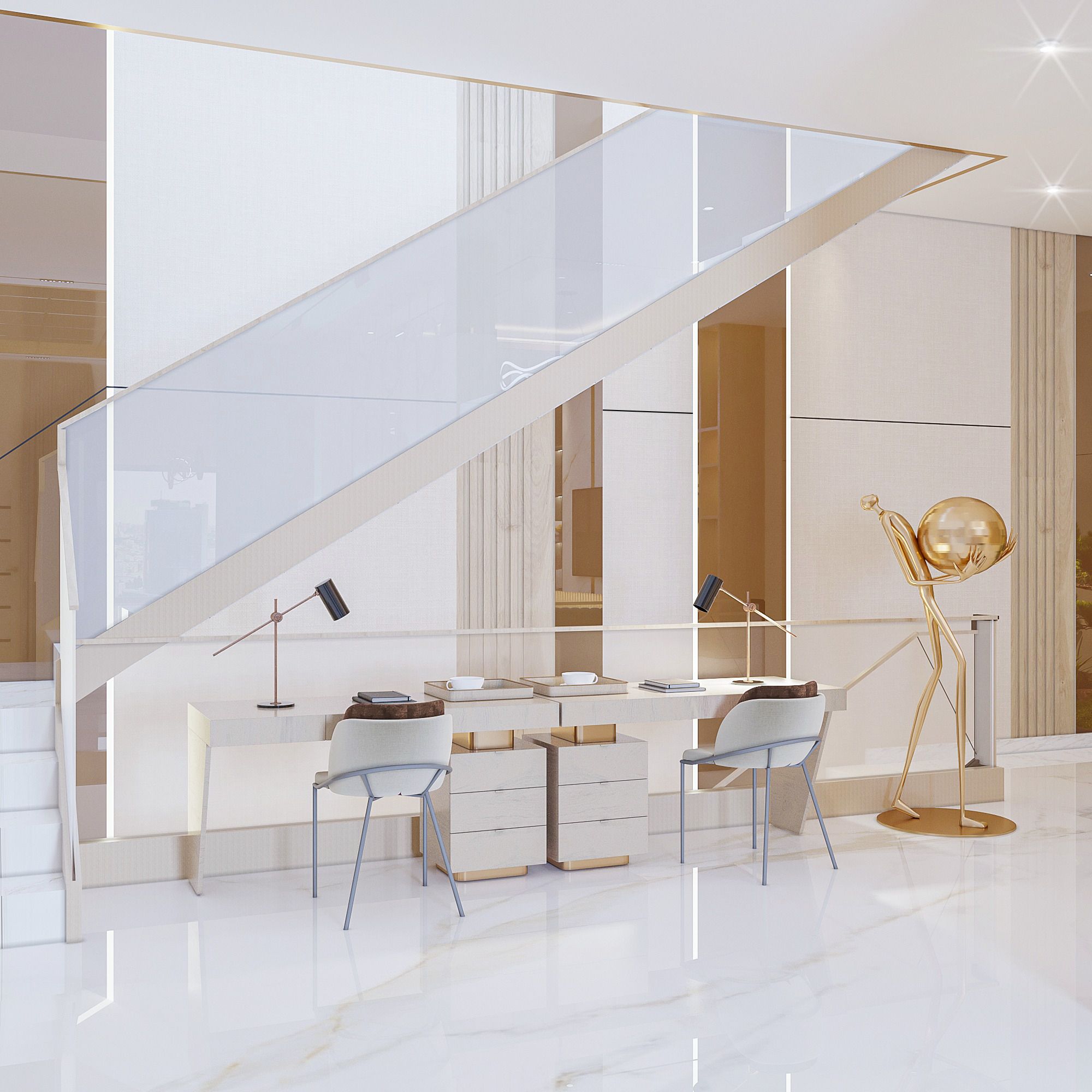 Interior Scene Apartment for 3dsmax 2022 and Corona Renderer 3D model_5