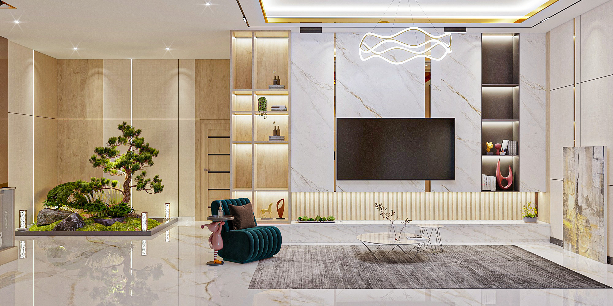 Interior Scene Apartment for 3dsmax 2022 and Corona Renderer 3D model_1