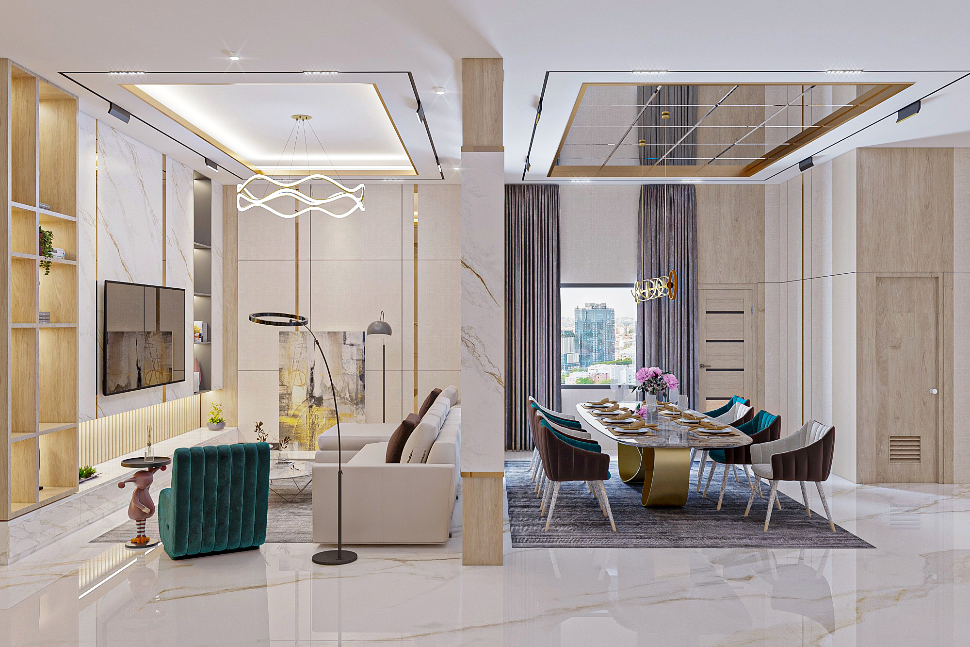 Interior Scene Apartment for 3dsmax 2022 and Corona Renderer 3D model_7