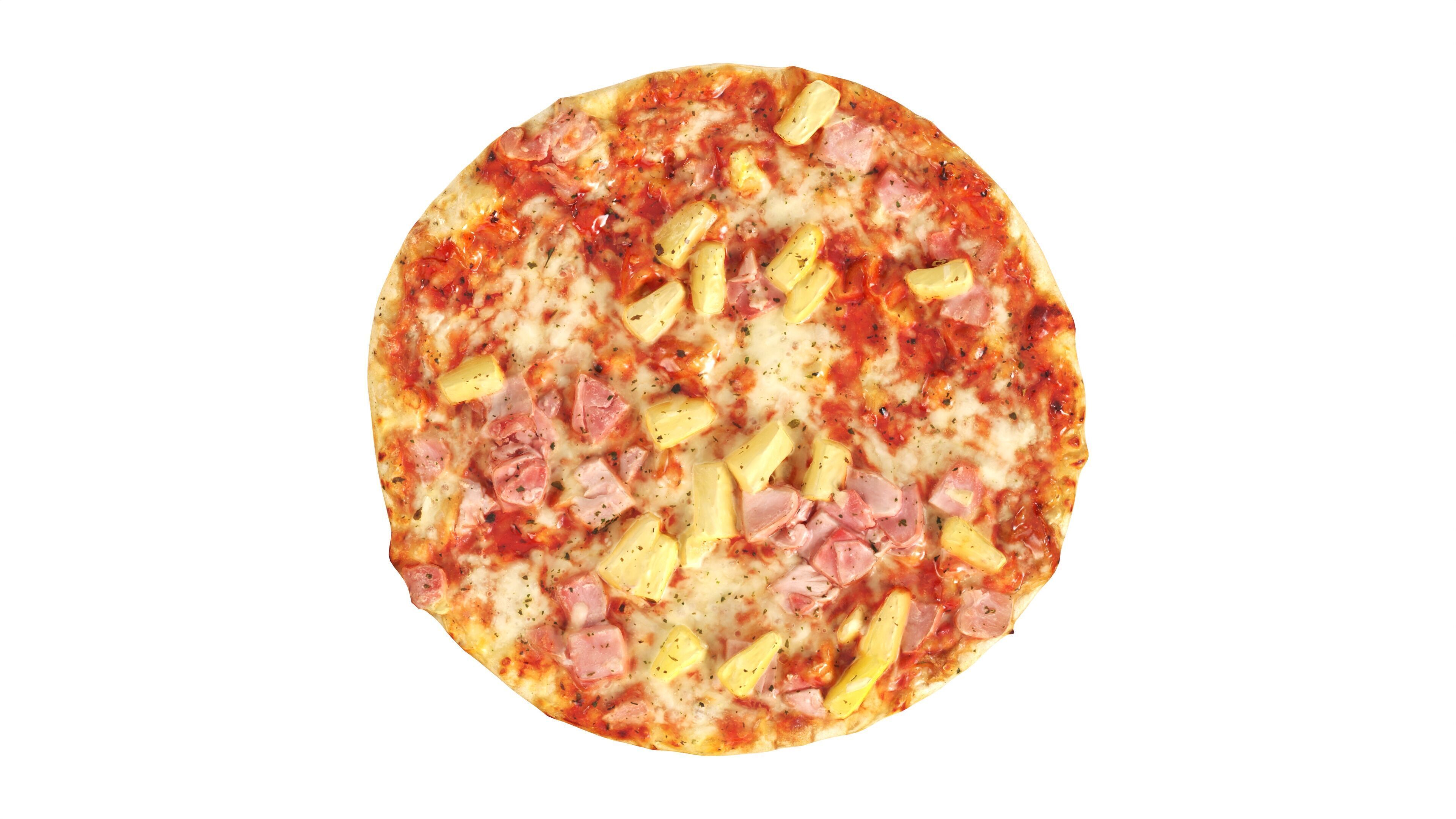 Pizza Hawaii Low-poly 3D model_5