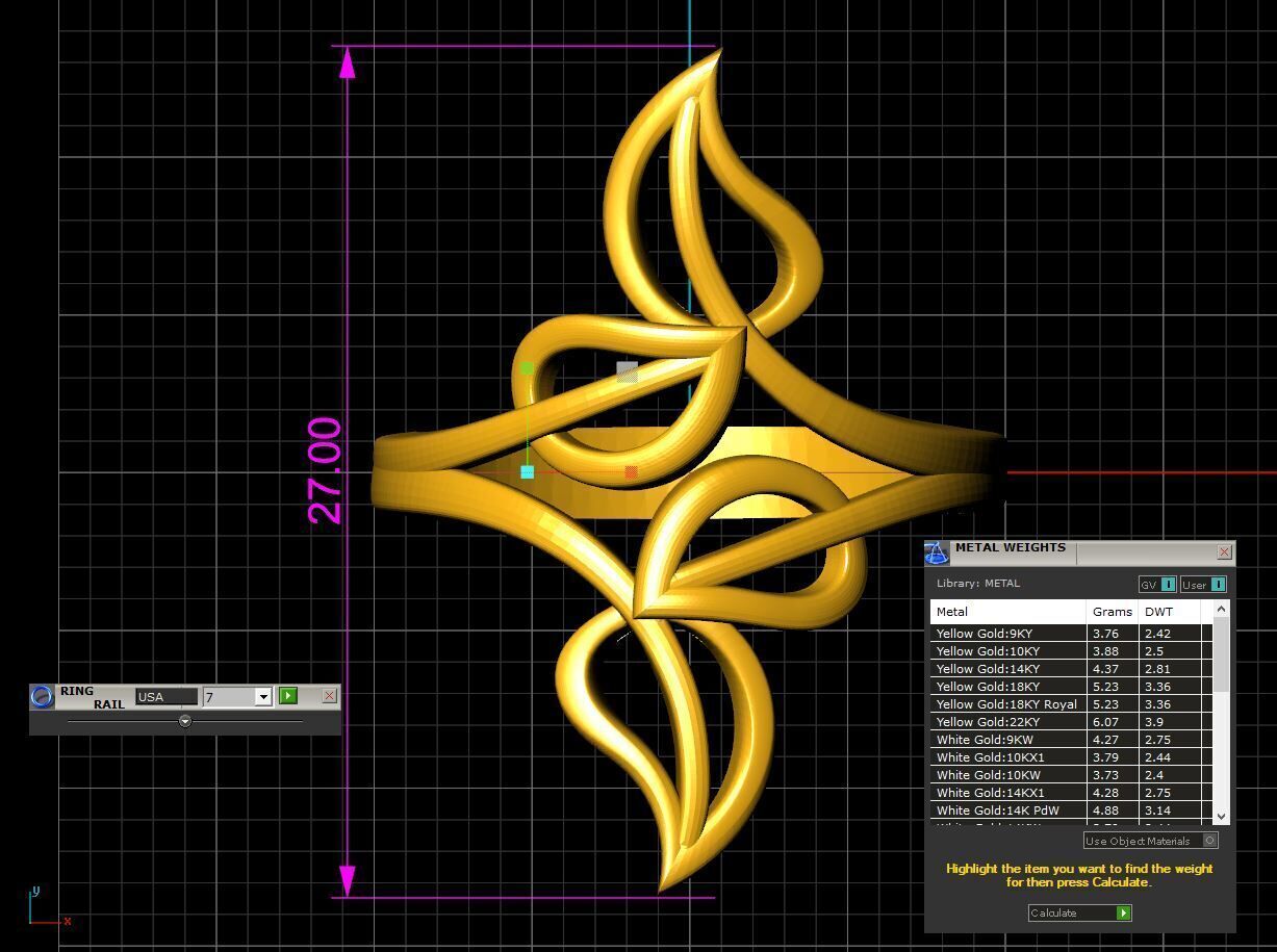 Beautifull Leaf Petal Ring  3D print model_4