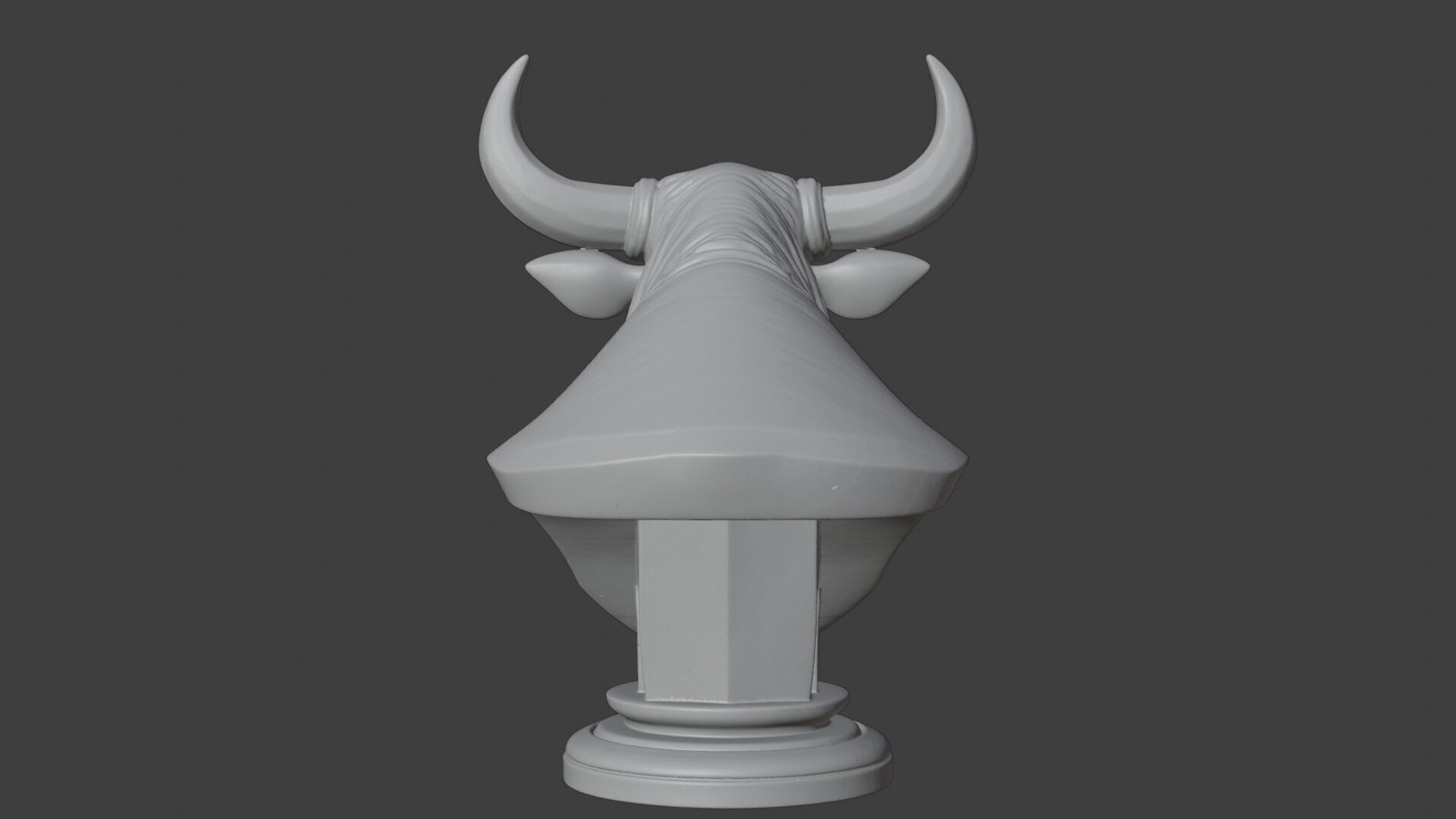 Bull Bust 3D STL Printable - 3D Model STL 3D print model_5