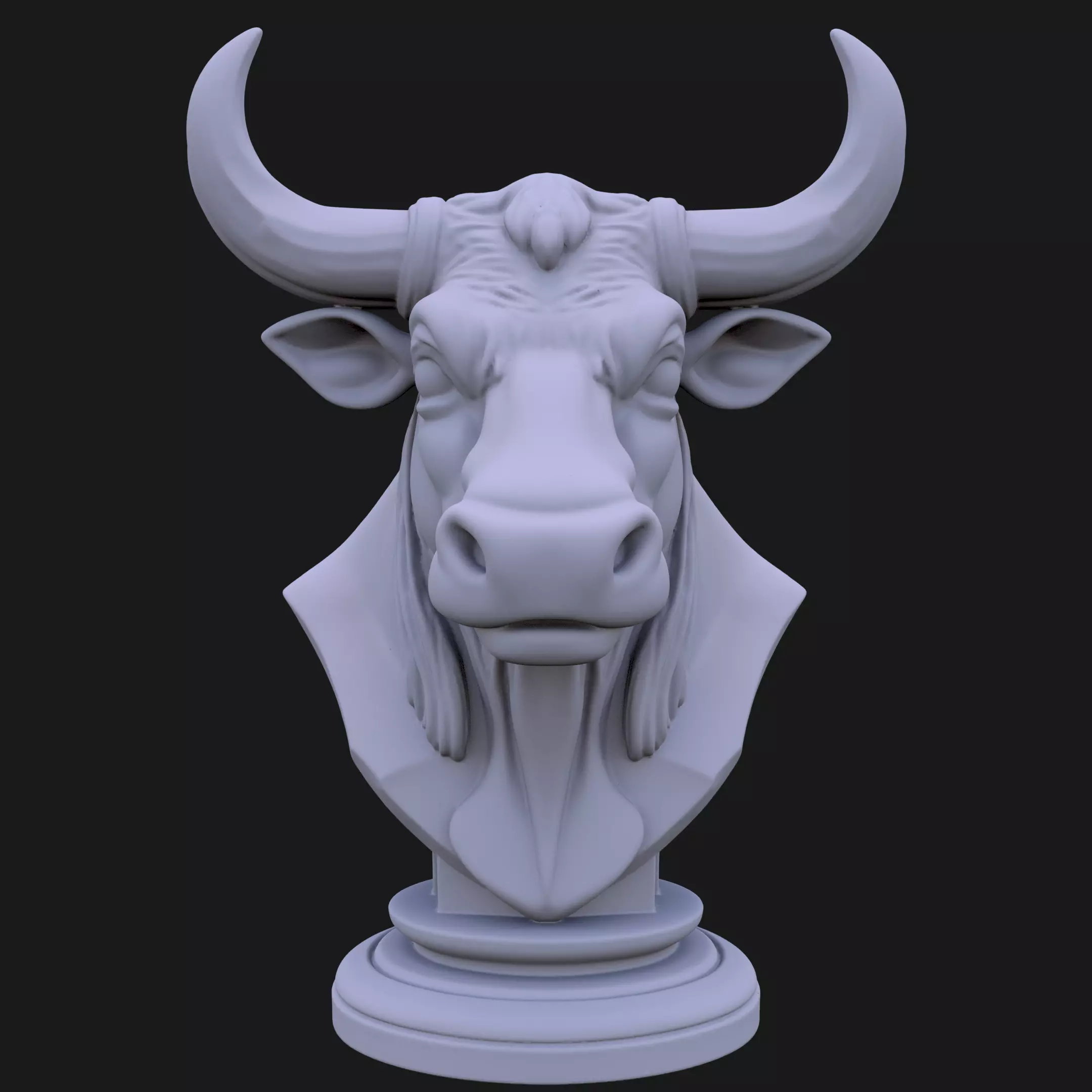 Bull Bust 3D STL Printable - 3D Model STL 3D print model_0