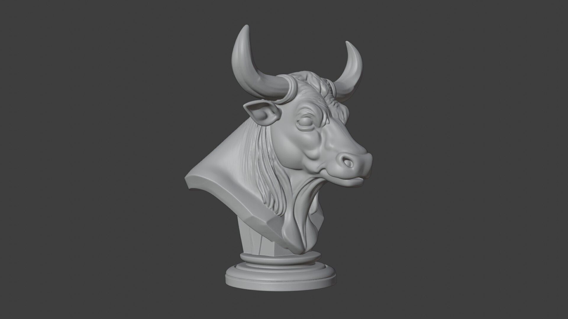 Bull Bust 3D STL Printable - 3D Model STL 3D print model_1
