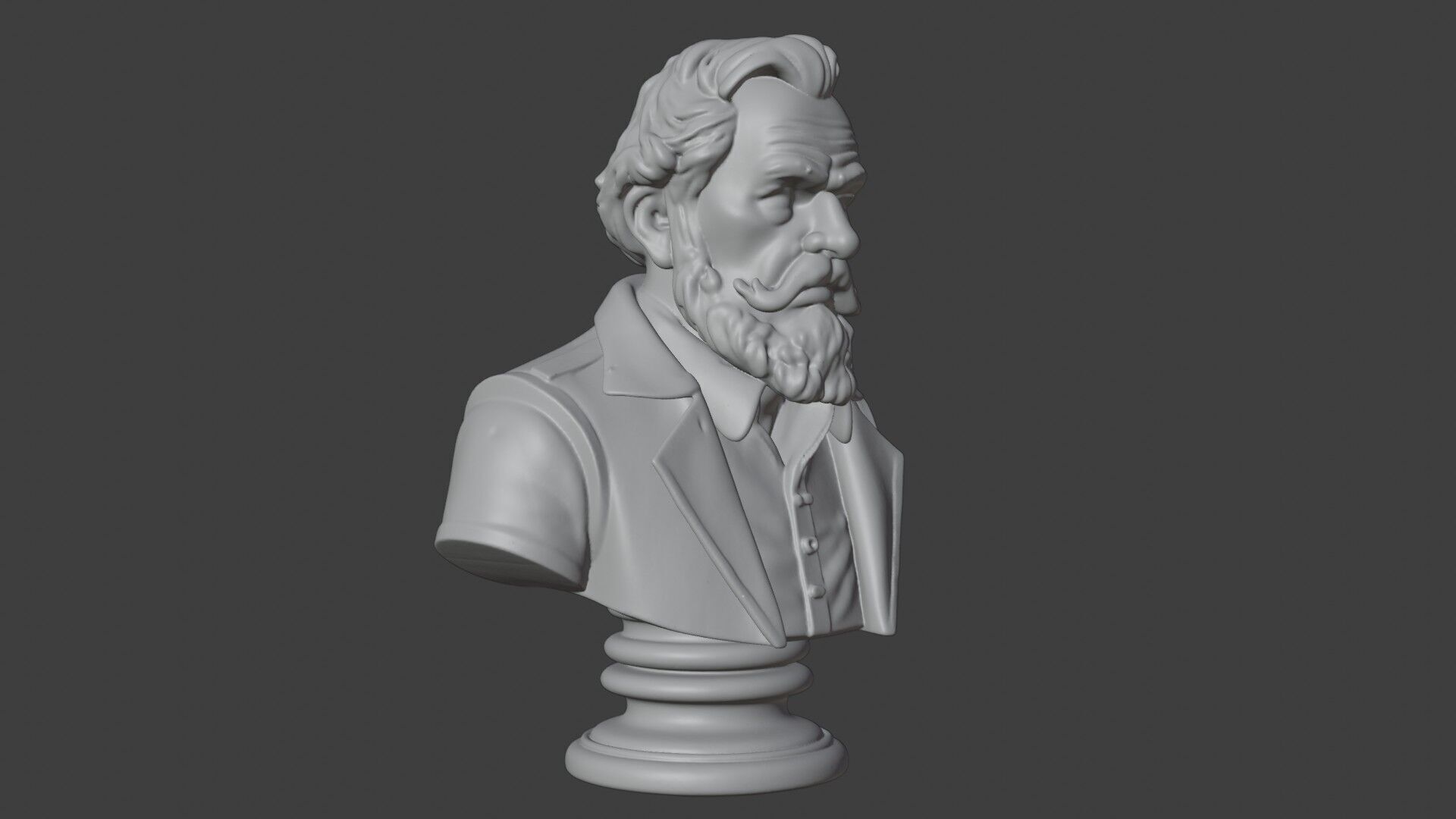 Gutenberg Bust 3D STL Printable - 3D Model STL 3D print model_1