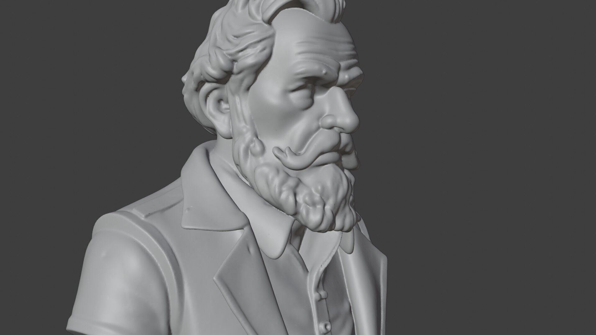 Gutenberg Bust 3D STL Printable - 3D Model STL 3D print model_6
