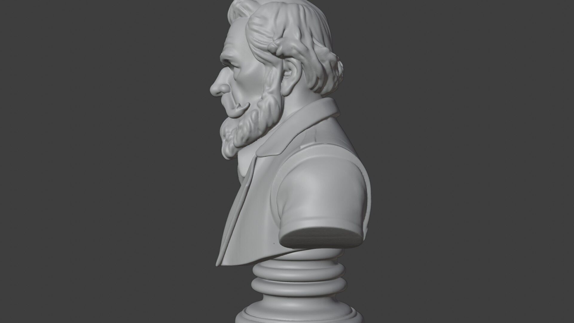 Gutenberg Bust 3D STL Printable - 3D Model STL 3D print model_3