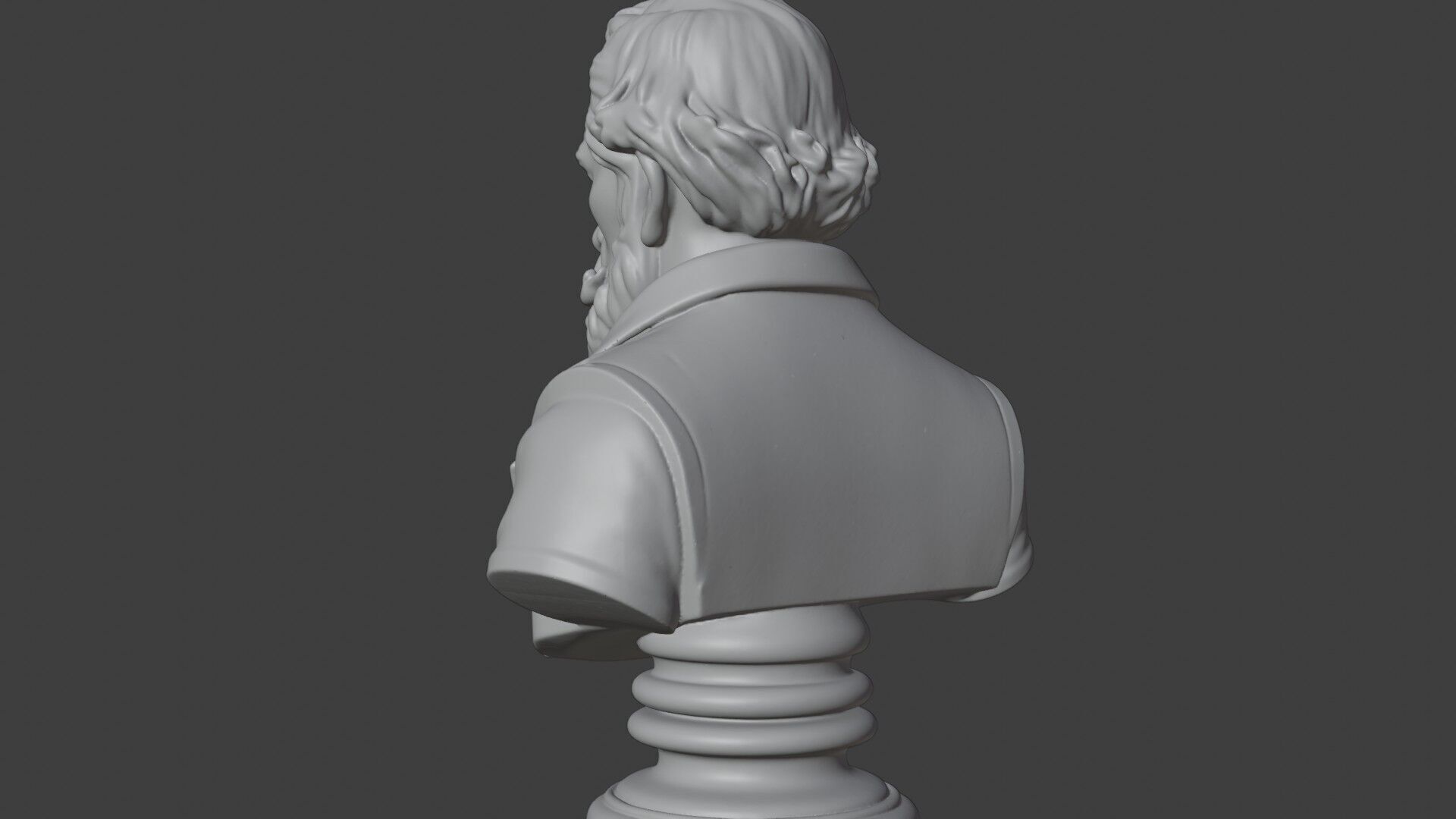 Gutenberg Bust 3D STL Printable - 3D Model STL 3D print model_4