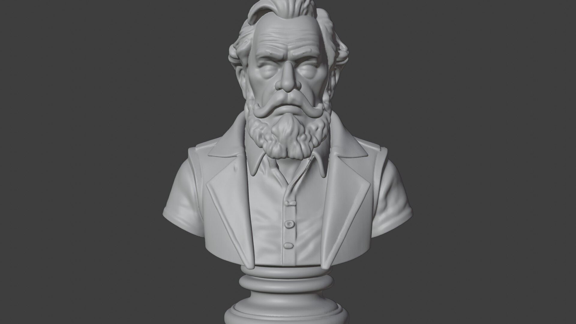 Gutenberg Bust 3D STL Printable - 3D Model STL 3D print model_2