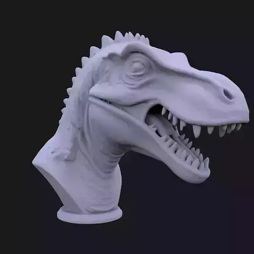 Carcharodontosaurus Dinosaur Bust 3D STL Printable - 3D STL