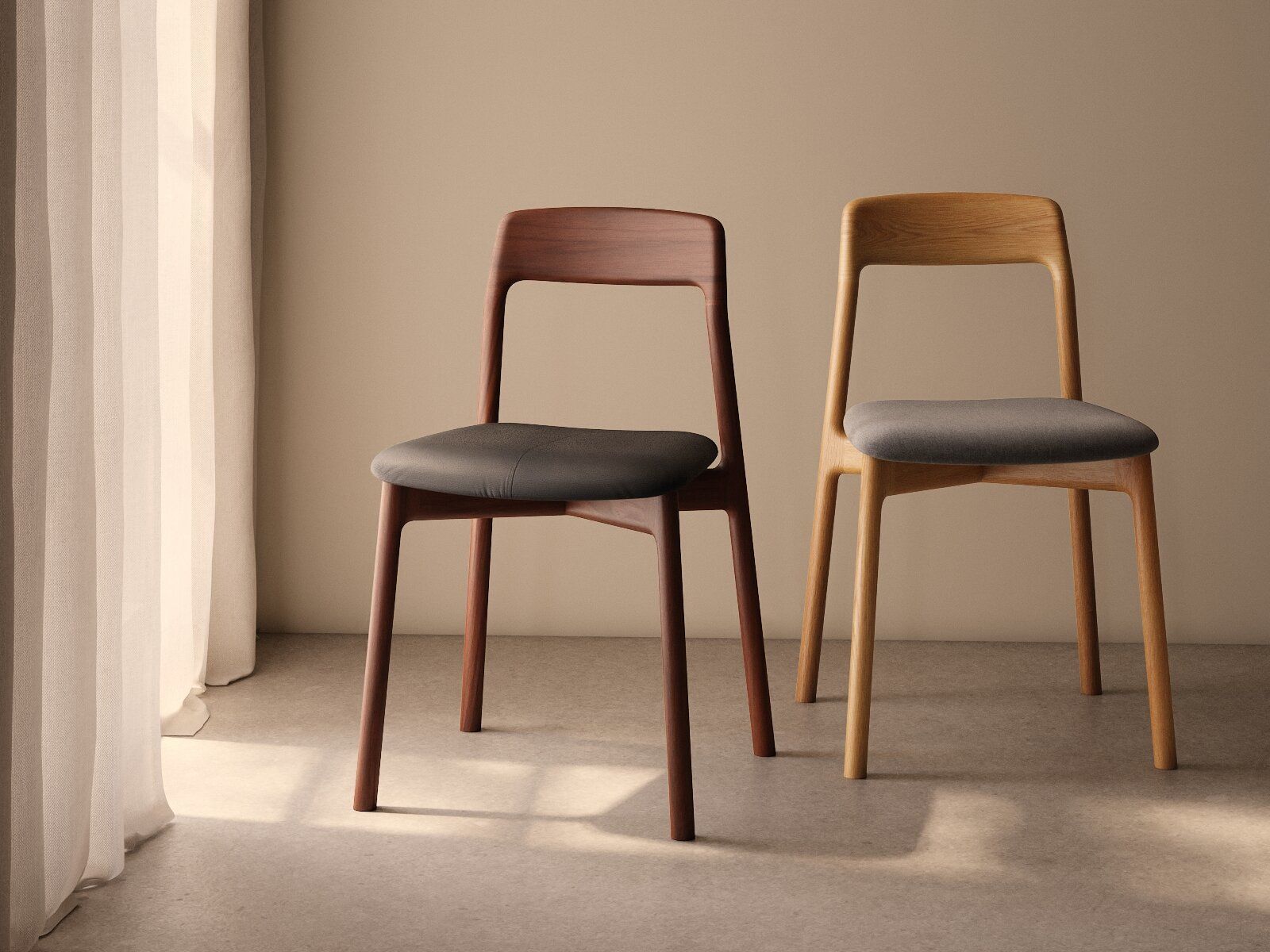 Korento Side Chair Upholstered 3D model_1