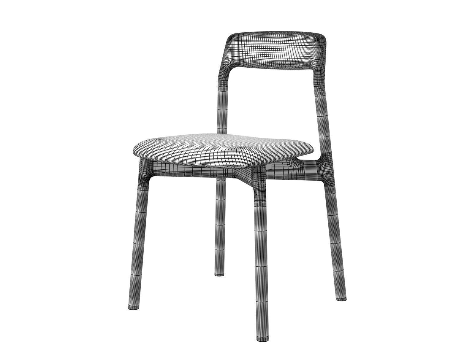 Korento Side Chair Upholstered 3D model_3