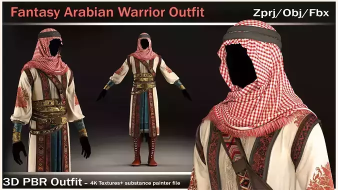 Fantasy Arabian Warrior Outfit