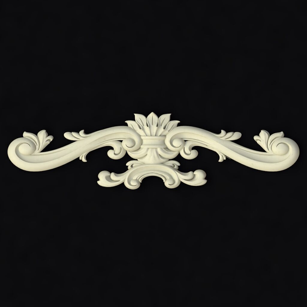 Central decor ornament for furniture 3D model_1