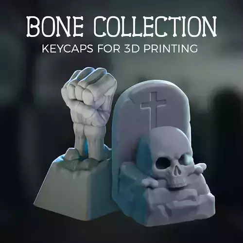 Bone Collection  - keycaps to print  3D print model