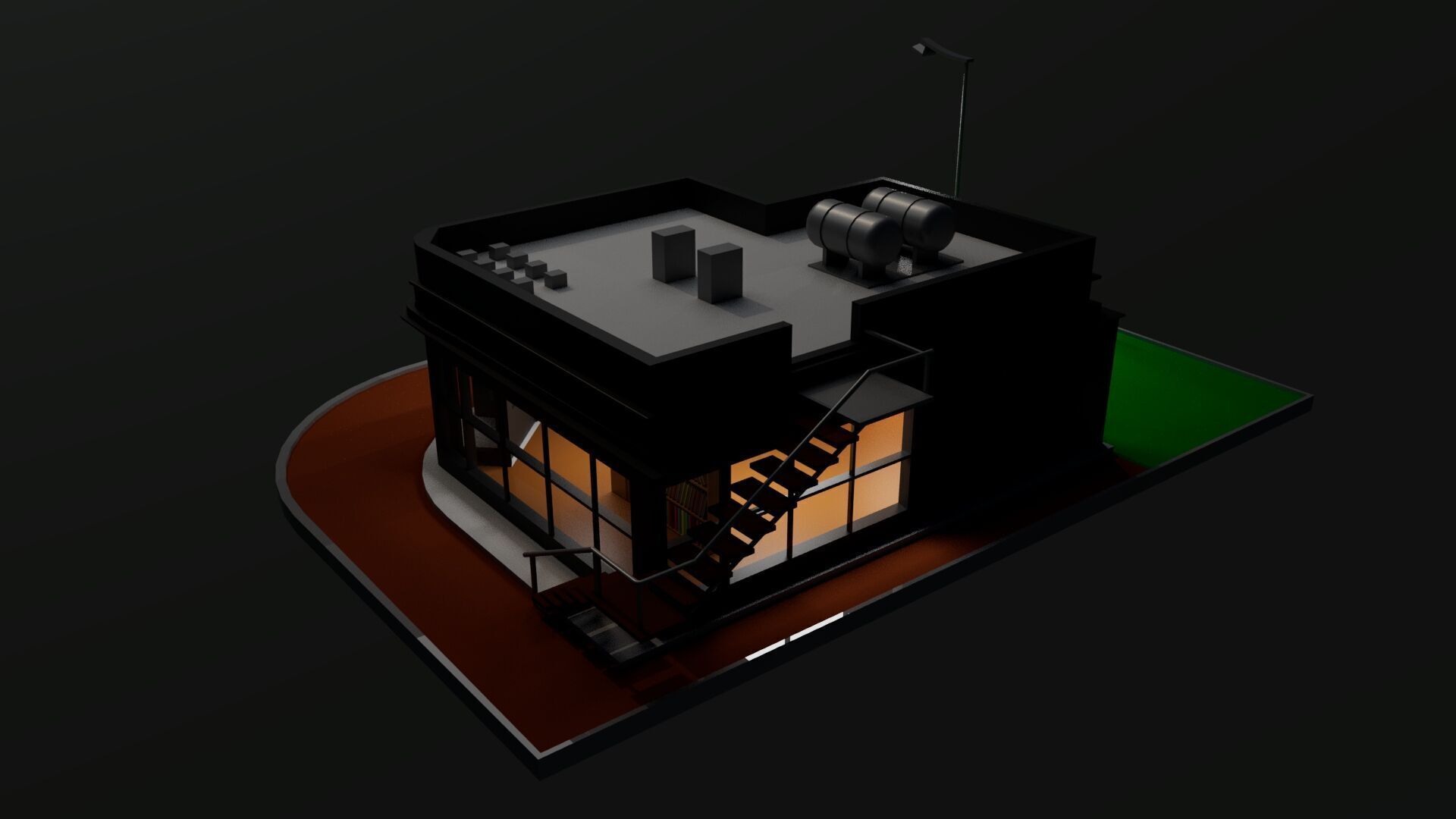 Low Poly Bookstore 3D Model  Modular  Game Ready  Free low-poly 3D model_3