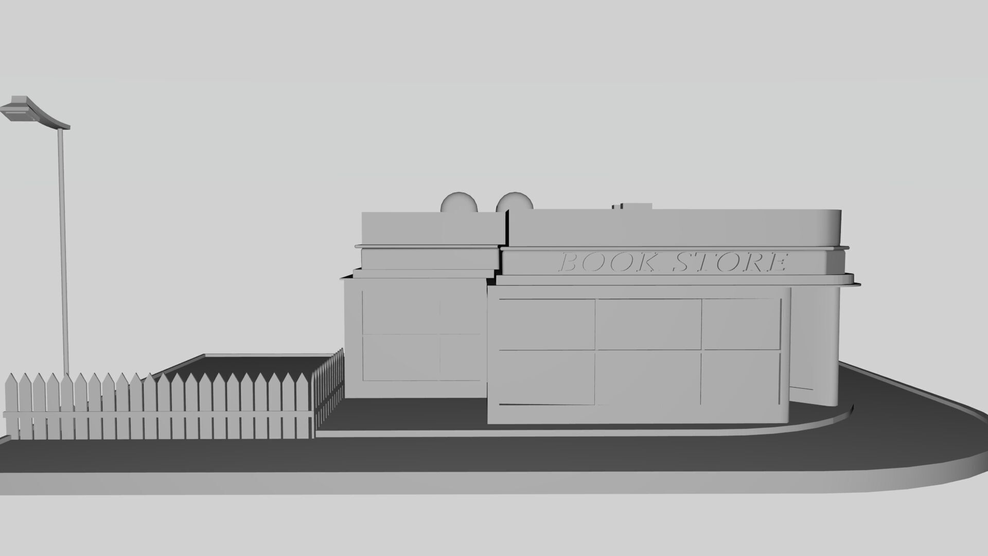 Low Poly Bookstore 3D Model  Modular  Game Ready  Free low-poly 3D model_6