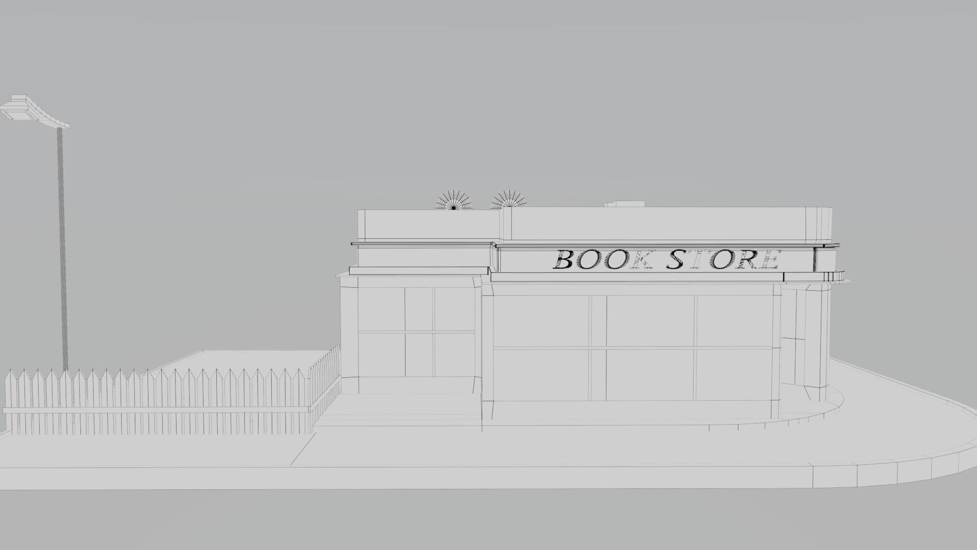 Low Poly Bookstore 3D Model  Modular  Game Ready  Free low-poly 3D model_7