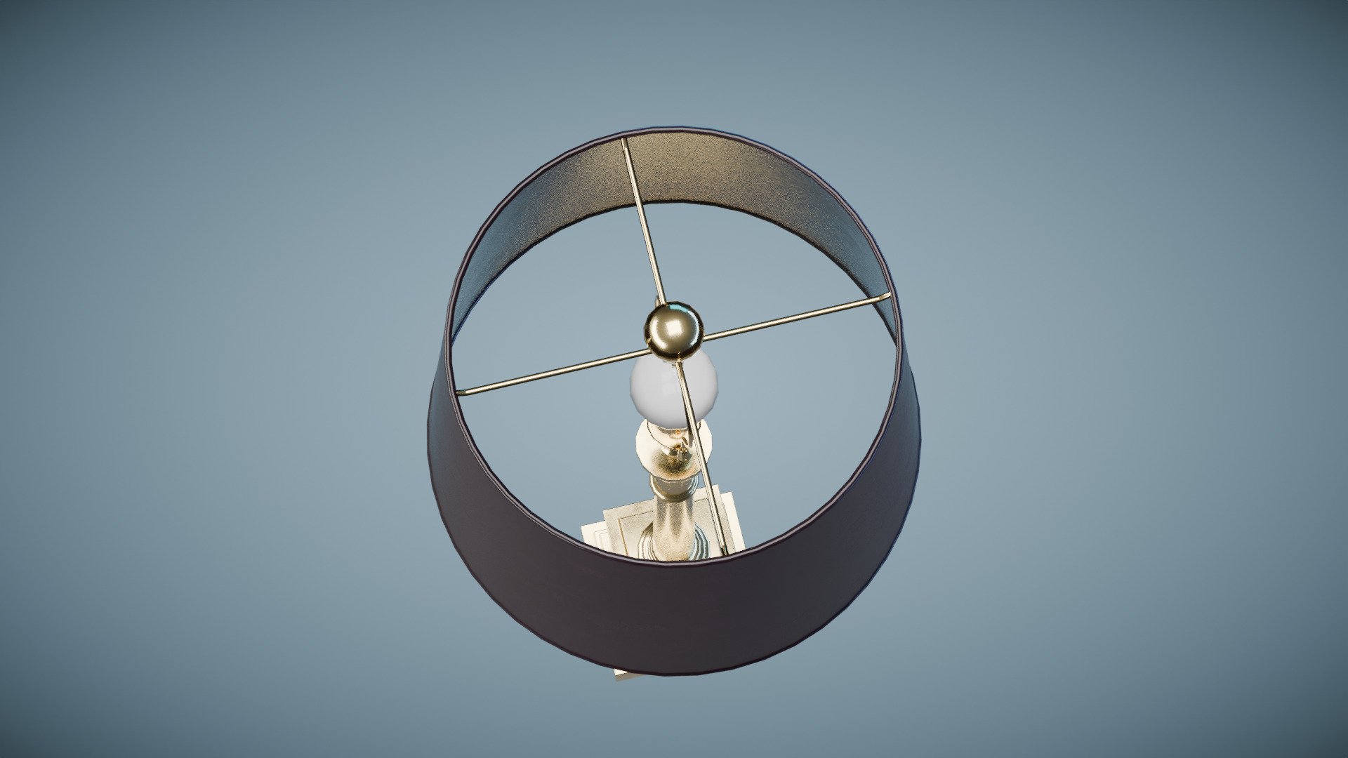 Brass Table Lamp Low-poly 3D model_8