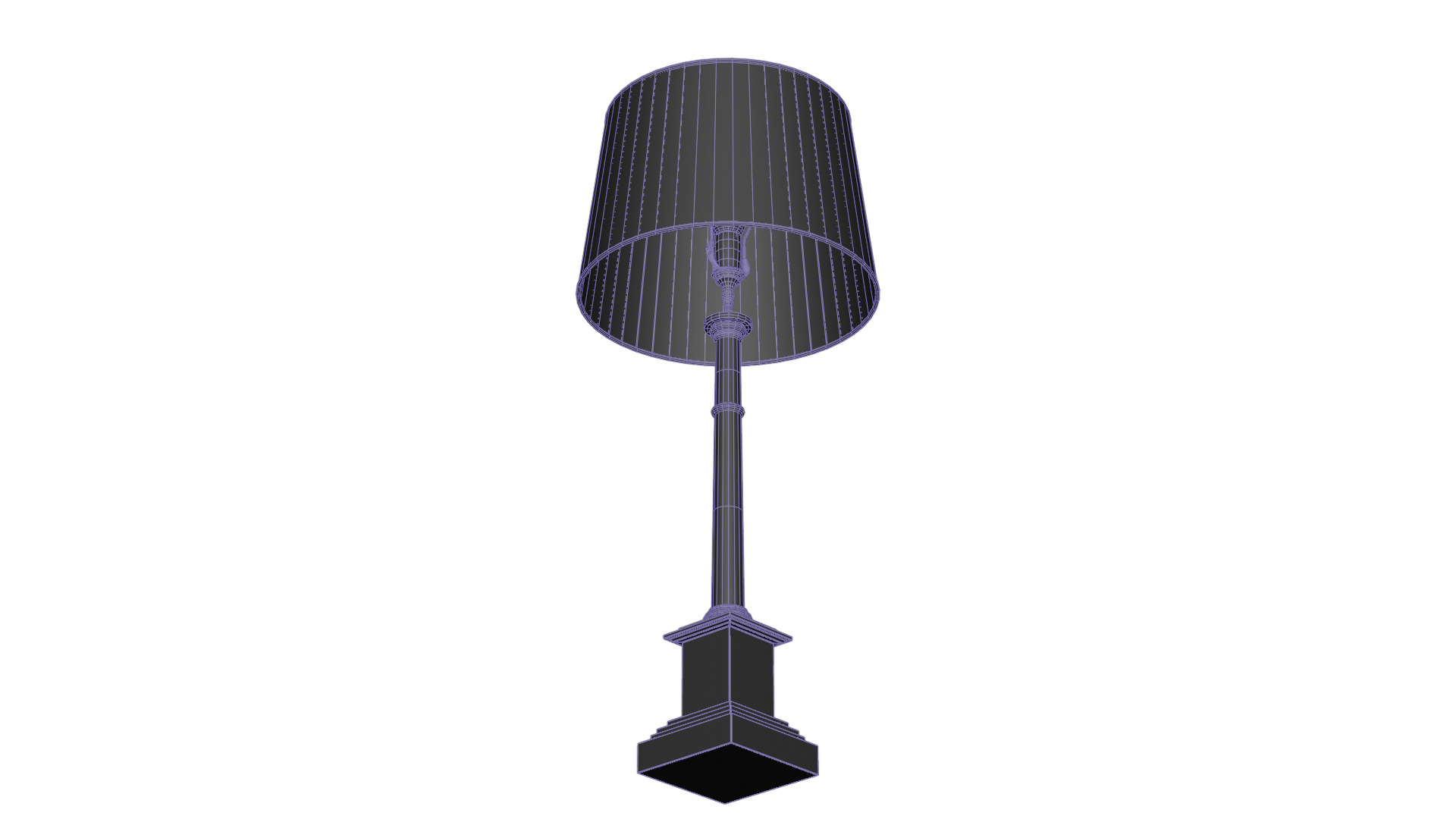 Brass Table Lamp Low-poly 3D model_15