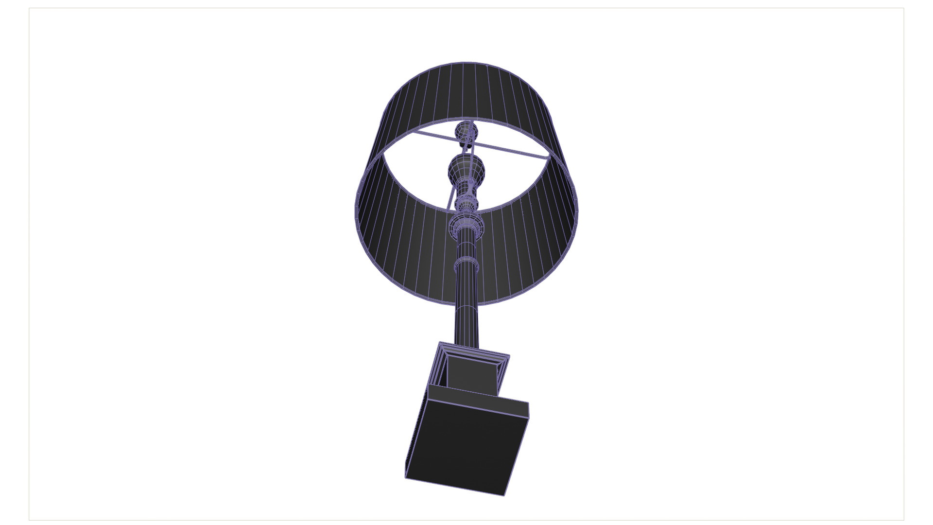 Brass Table Lamp Low-poly 3D model_19