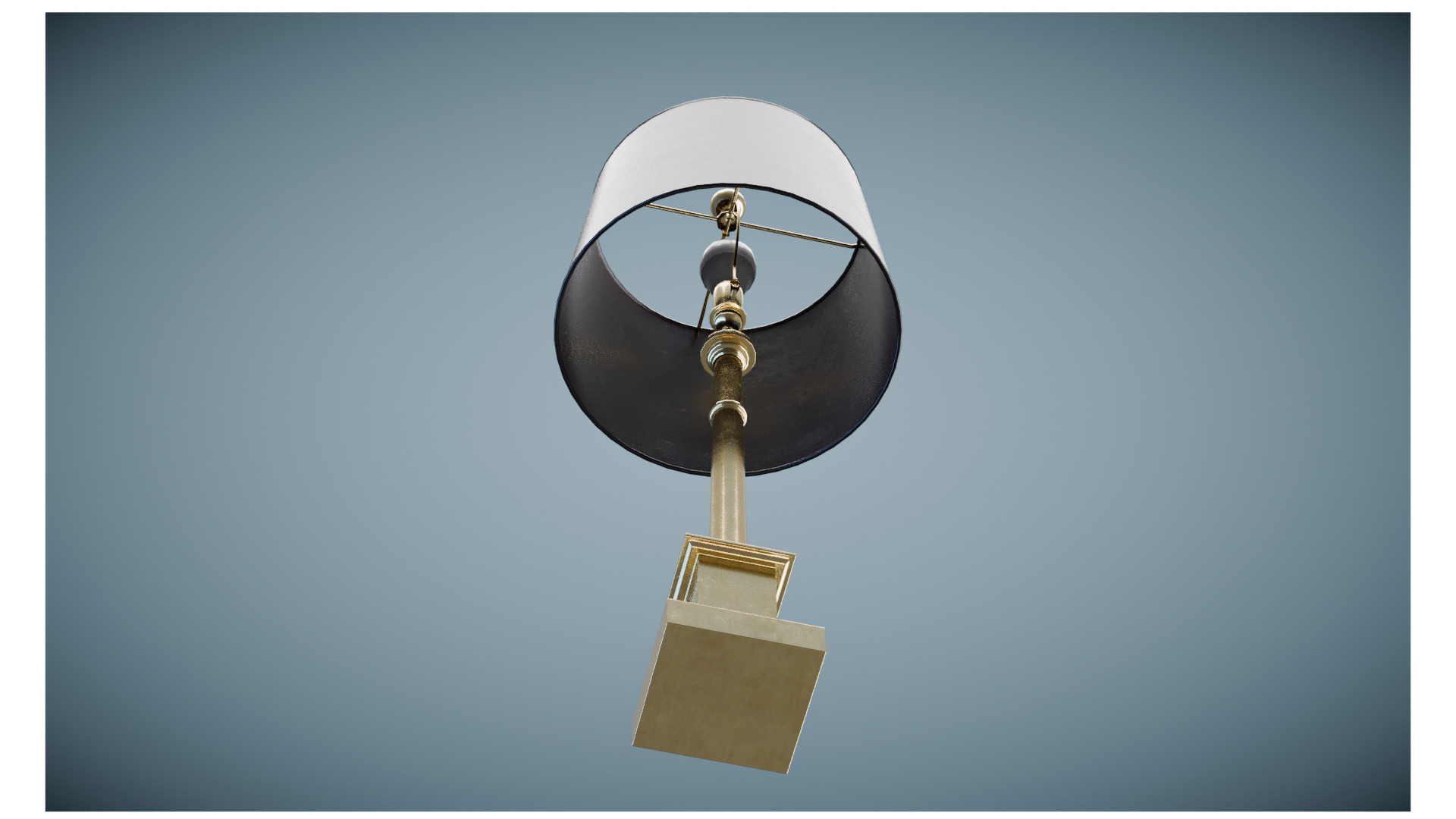Brass Table Lamp Low-poly 3D model_9